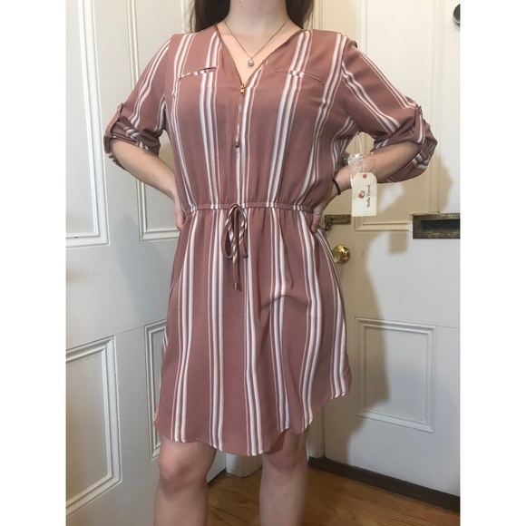 STELLA TWEED STRIPED DRESS (SIZE MEDIUM) - Picture 6 of 8